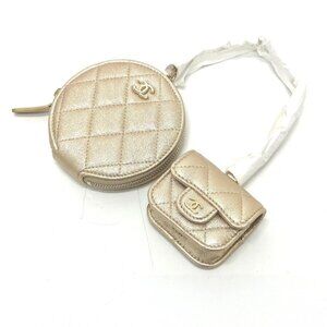 CHANEL 2024 Matelasse CC Mark Ear gift coin purse Bag Charm Unused